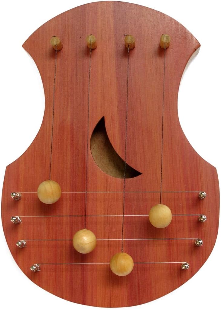 Mixed Media - Cedar Door Harp with Quarter Moon