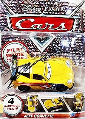 AUTOGRAPHED 2012 Jeff Gordon #24 Racing Team Disney Pixar CARS (Jeff Gorvette) Stunt Racers Signed NASCAR Mattel 1/64 Scale Collectible Diecast Car with COA