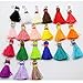 PAMIR TONG 21pcs/lot 2.5cm(1'') Mini Tassels Tiny Short Silk Tassels DIY Craft Supplies Jewelry Tassels Chunky Tassel GD21ST137