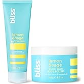 Bliss Seriously Smooth Lemon & Sage Duo: Body Butter Body Scrub | Exfoliate & Hydrate Skincare Set for Soft, Radiant Skin