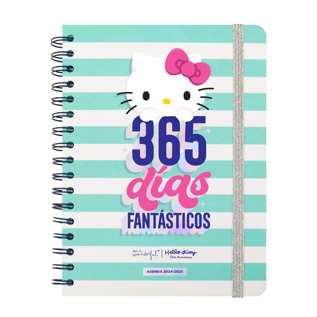 Mr. Wonderful - 2024/25 Diary Hello Kitty x 365 Fantastic Days - School Planner with Weekly Organization - Includes 8 Sheets of Stickers