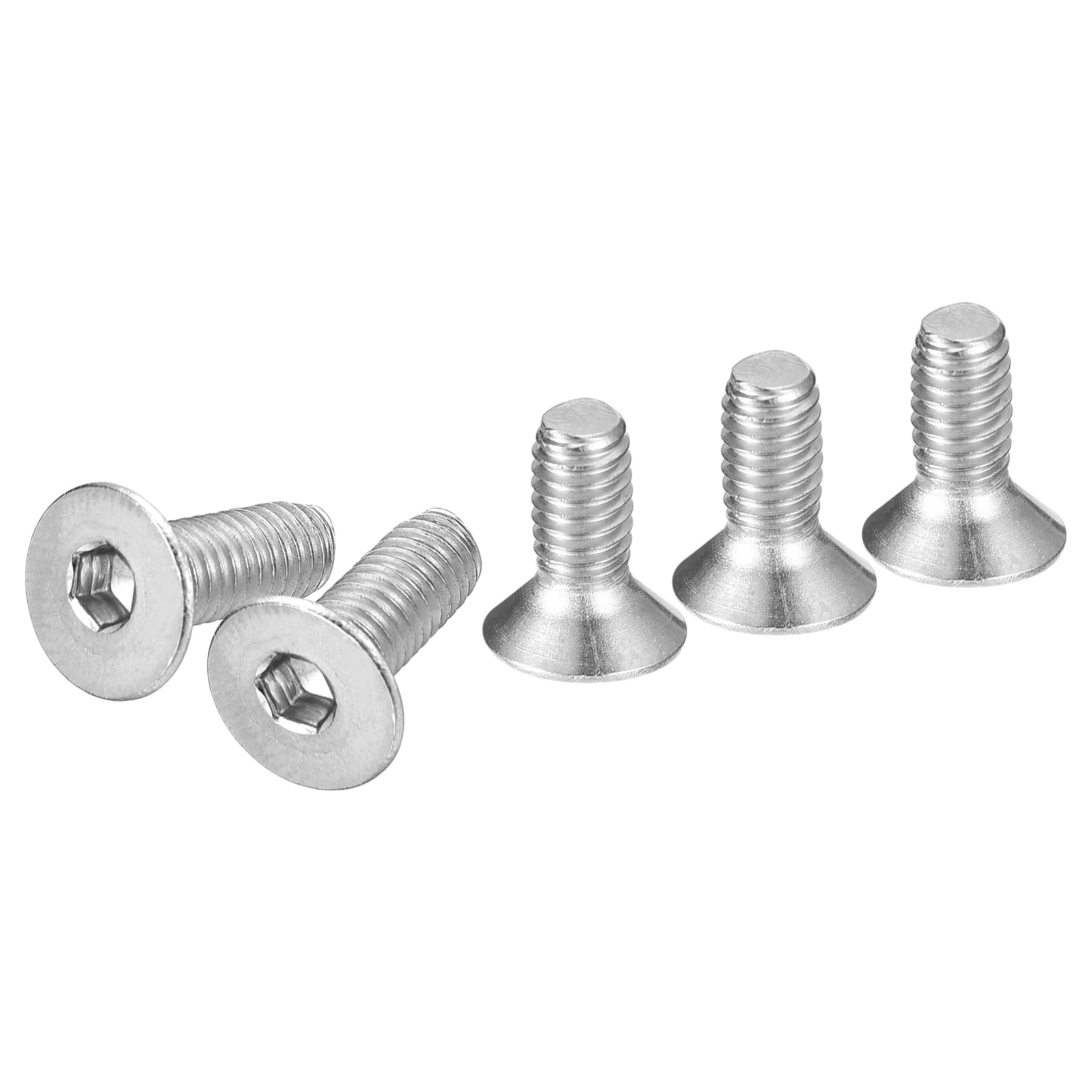 DTGN M4-0.7 x 10mm Flat Head Socket Cap Screws, 100 Pack 304 Stainless Steel Hex Socket Flat Head Screws, Full Thread, Countersunk Bolts — image 1