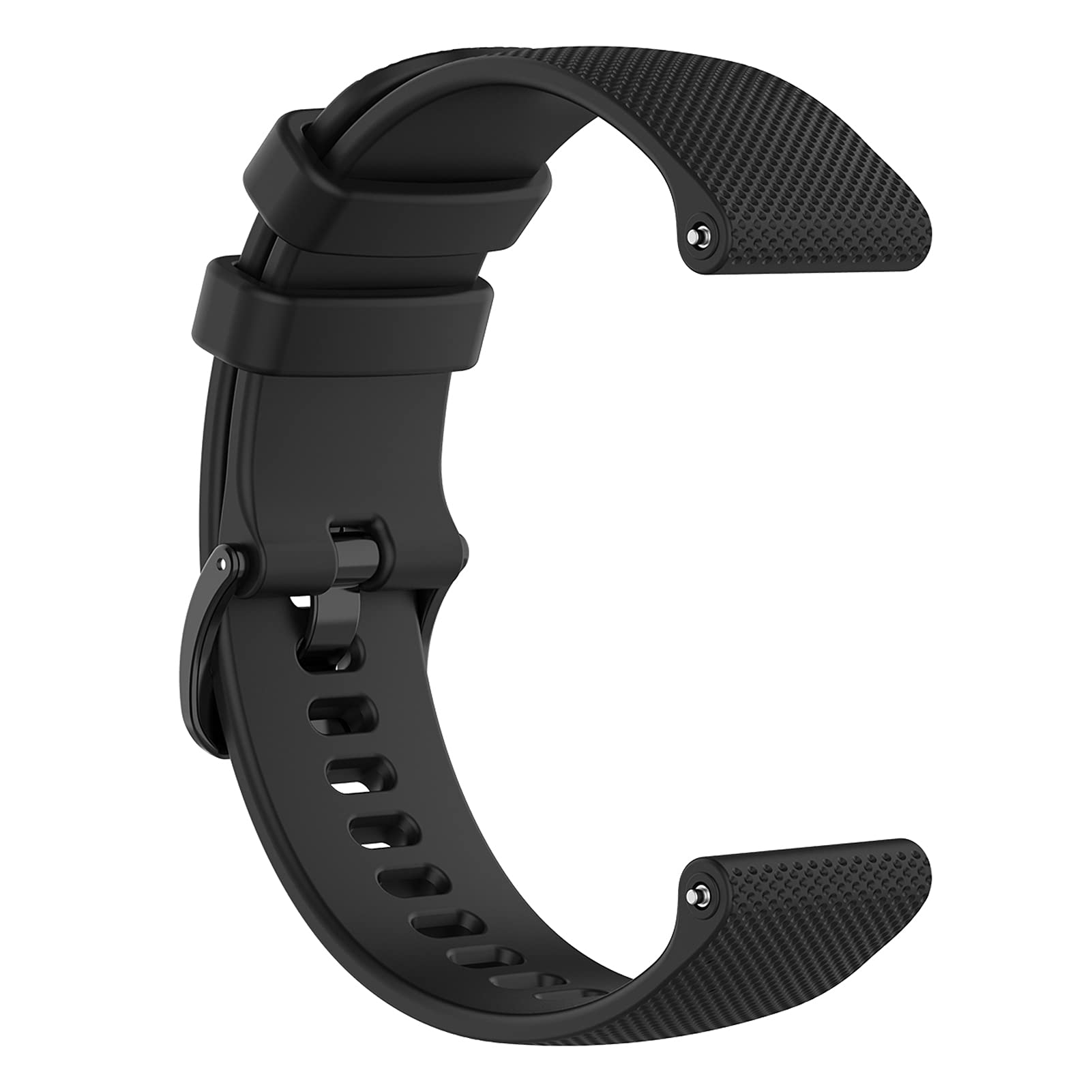 AWADUO For Garmin Venu 2s Replacement Band, 18mm Replacement Silicone Wrist Band Strap For Garmin Venu 2s/ Vivoactive 4S, Soft And Durable(Silicone Black)