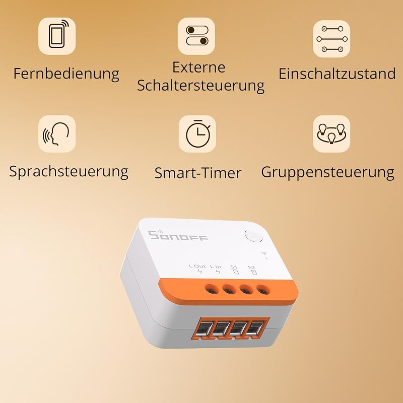 ZBMINIL2 Zigbee Smart Schalter,4 Stück 2 Way Smart Switch(Kein Neutralleiter Erforderlich),Smart Lichtschalter Zigbee 3.0 Hub Erforderlich,Kompatibel mit Alexa,Google Home,Home Assistant.