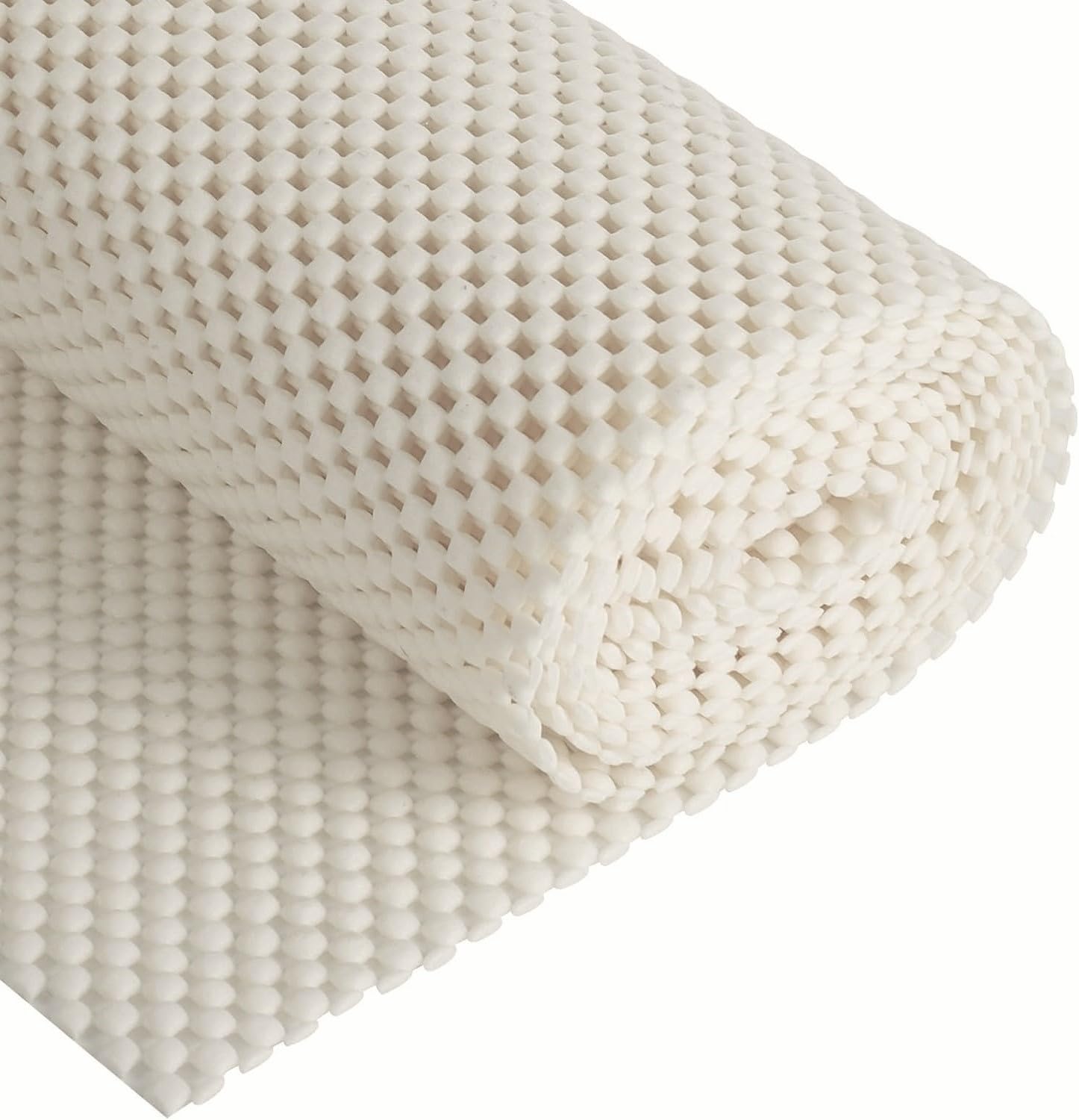 KAHEIGN Multipurpose Non Slip Pad, 50CM x 200CM PVC Anti Slip Rug Pad Underlay Carpet Grip Drawer Shelf Liner Waterproof Floor Cushion Mat for Home Office Cars Kitchen Bathroom (Cream White)
