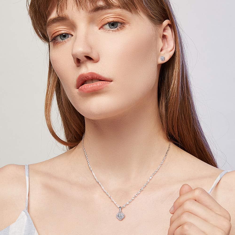 Yumilok Women Clover Earrings Women Necklaces Set 925 Sterling Silver Jewellry Necklace for Women Girls - Image 5
