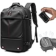 ANQAROS Vacpack Backpack, Air Backpack With Pump, 60L Expandable Backpack with Vacuum Compression, Anti Theft Vacpack Travel Vacuum Backpack (black)