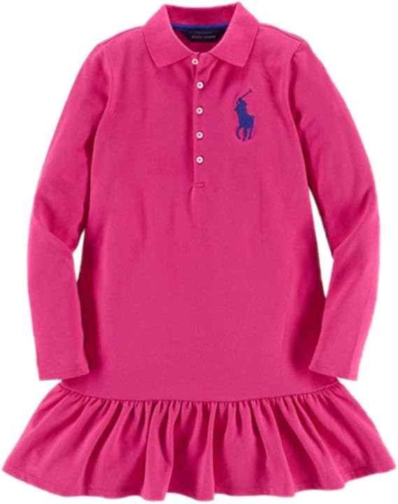Amazon ポロ ラルフローレン キッズ Polo Ralph Lauren Children 正規品 子供服 ガールズ ポロシャツ Big Pony Cotton Dress 並行輸入品 コード 並行輸入品 ワンピース チュニック 通販