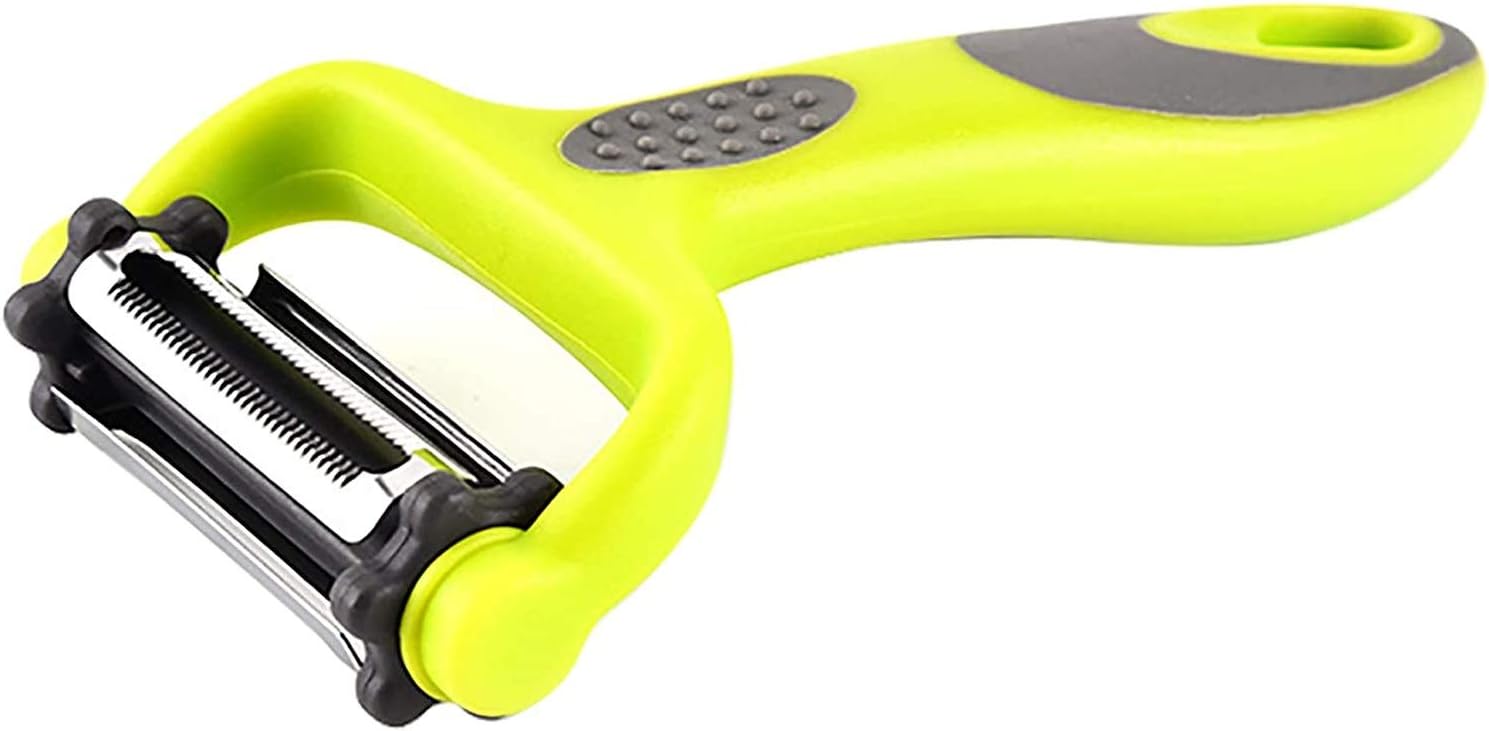 3 in 1 Peeler Slicer Shredder Multi Functional Peeling Tool Straight, Serrated, Julienne Blades Easy to Slice Pare Shred Kitchen Gadged Slicing Shreding Kit for Vegetables, Fruits