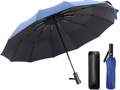 Amazon 折りたたみ傘 ワンタッチ 自動開閉 頑丈な12本骨 118cm Jevdes ビッグサイズ 傘 耐強風 晴雨兼用 梅雨対策 超撥水 210t高強度グラスファイバー 折り畳み傘 二重構造 傘カバー付き ブルー Jevdes 折りたたみ傘 通販