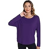 WiWi Women's Long Sleeve Shirts Pullover Tops Base Layer Slim Fit Viscose from Bamboo Tunic S-XXL