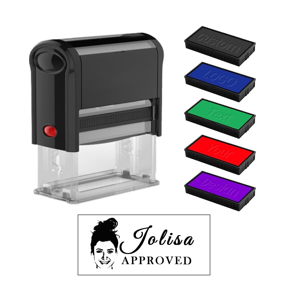 Custom Self-Inking Personalized Logo Stamp Large or