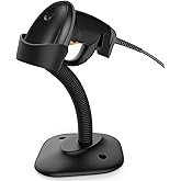 Esup Barcode Scanner with Stand USB Scanner Wired | Handheld Laser Barcode Reader with Adjustable Stand