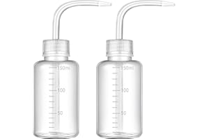 Mekupeu Tatoo Lash squeeze Bottle,Safety Rinse Bottle, Plastic Squeeze Medical Lab Washing Bottle (white, 150 ml)