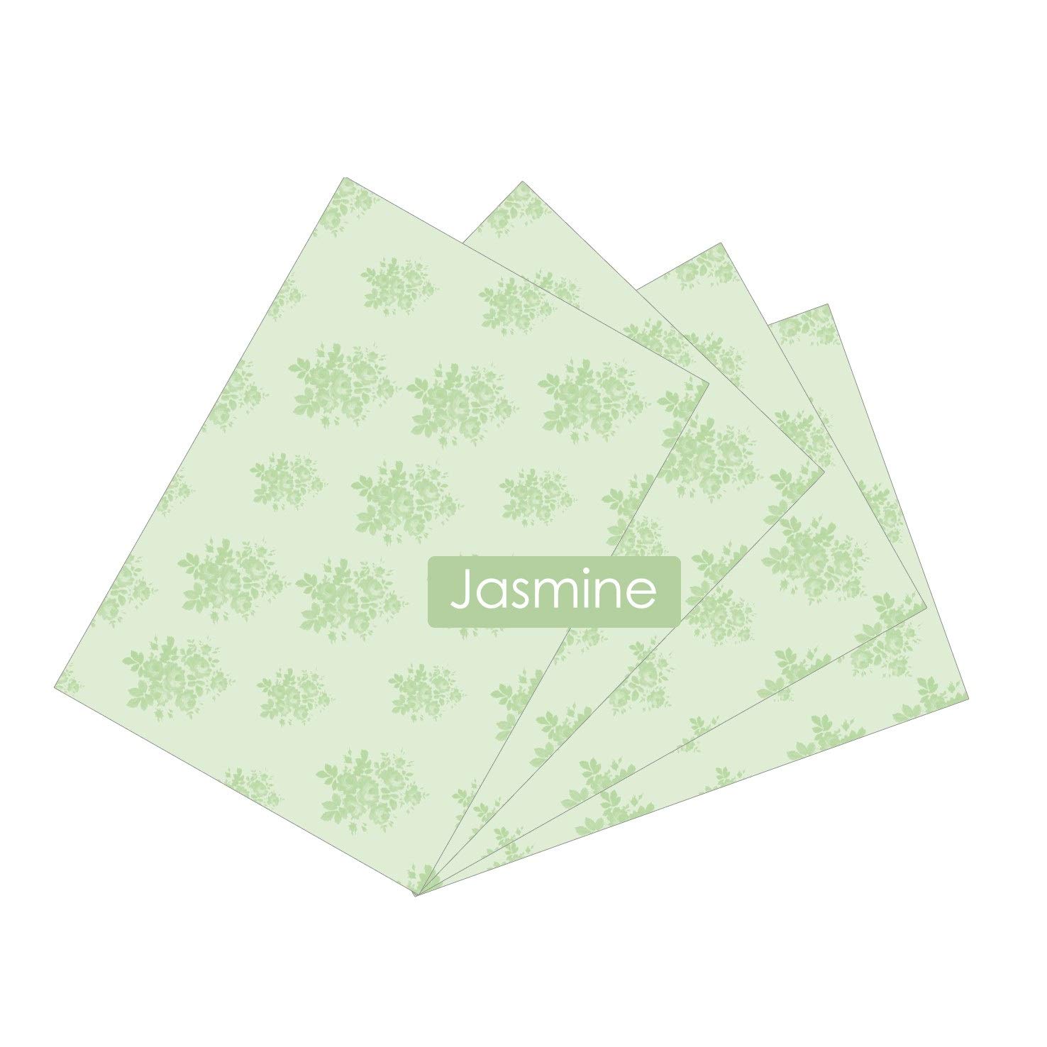 ZYBUX - Scented Drawer Liners - Fragrance for Home's Drawers, Shelf Liner, Wardrobes, Cabinets, Dresser and Closet | 12 Sheets - 43cm x 58cm (Jasmin)