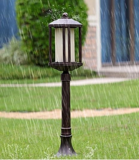 Amazon Co Jp Xajgw 屋外 庭 中庭 経路e27用ビクトリア朝様式の屋外ポストライトピラーブラックゴールドメタル エネルギークラスa ホーム キッチン