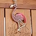 Keychain, Polytree Cute Flamingo Alloy Rhinestones Pendant Car Keyring Bag Charm Gift