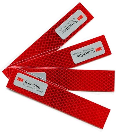 Salzmann Diamond Grade Hi-Vis Reflective Stickers Pack 4 3x15 cm