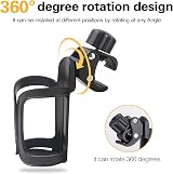 Grapelet Universal Stroller Cup Holder 360 Rotation ABS Clip Adjustable view 6