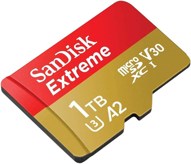 SanDisk Extreme 1TB microSDXC UHS-I U3 V30 Card + SD Adapter A2 App Performance