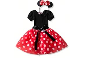Nileafes Girls Princess Mini Mouse Costume Toddler Birthday Party Fancy Dress Up