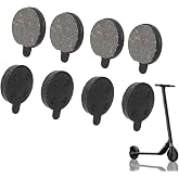 Lausixy 4 Pairs Disc Brake Pads for 10in Electric Scooter | Semi Metal, Brake Disc Rotor Replacement, Scooter Brake Pads