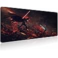 XXL Mouse Pad Ahsoka-Tano Vs Vader,Extra Large Gaming Mousepad Laptop Desk Mat,Non-Slip Rubber Base,Stitched Edges,Smooth Fabric,Computer Keyboard & Mice Combo Pads for Office Game 31.5x15.7