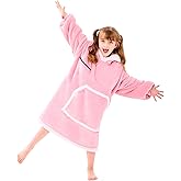 IFNOW Wearable Blanket Hoodie For Kids, Blanket Hoodie For Kids With Hood And Pockets, Girls Oversized Blankets Gift for Boys