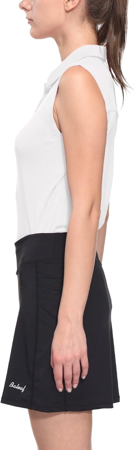 BALEAF Women's Golf Sleeveless Polo Shirts Tennis Tank Tops Quick Dry UPF 50+: Clothing