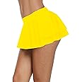Afibi Women Sexy Pleated Mini Skirt Solid Ruffle Lingerie Skirts