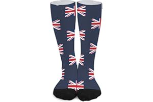Unisex Novelty Crew Socks,UK Flag Union Jack Mid Calf Dress Socks Sports Socks Knee High Athletic Long Tube Stockings for Gir