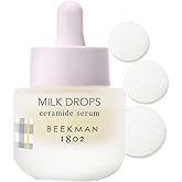 Beekman 1802 Milk Drops Ceramide Facial Serum – Hydrating Barrier Serum with Goat Milk, Ceramides, Squalane & Hyaluronic Acid – Lightweight, Non-Greasy – Fragrance Free – For Oily & Acne-Prone Skin