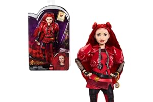 Mattel Disney Descendants: The Rise of Red Fashion Doll & Accessory – Red, Daughter of Queen of Hearts with Movie-Inspired Clothes & Pocket Watch
