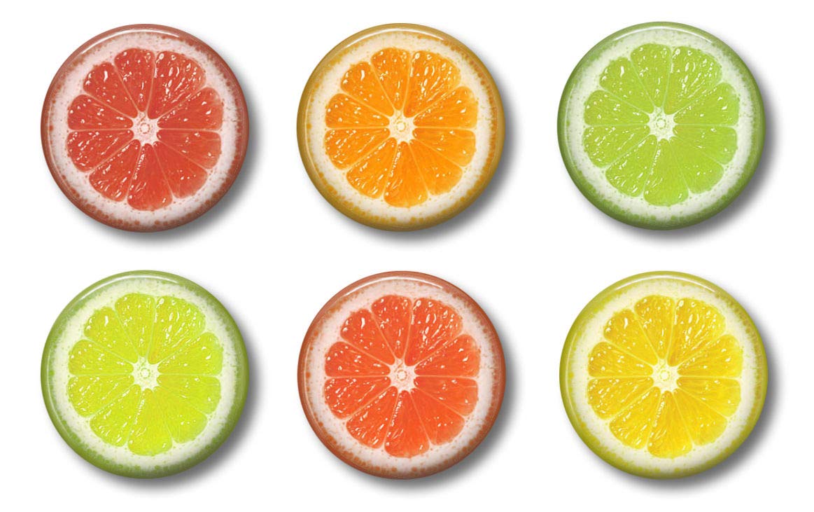 Cute Locker Magnets For Teens - Fruit Slices - Fun School Supplies - Whiteboard Office or Fridge - Gift Set