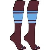 Mk Socks Competitor OTC Baseball, Football Socks (B) Maroon, Columbia Blue