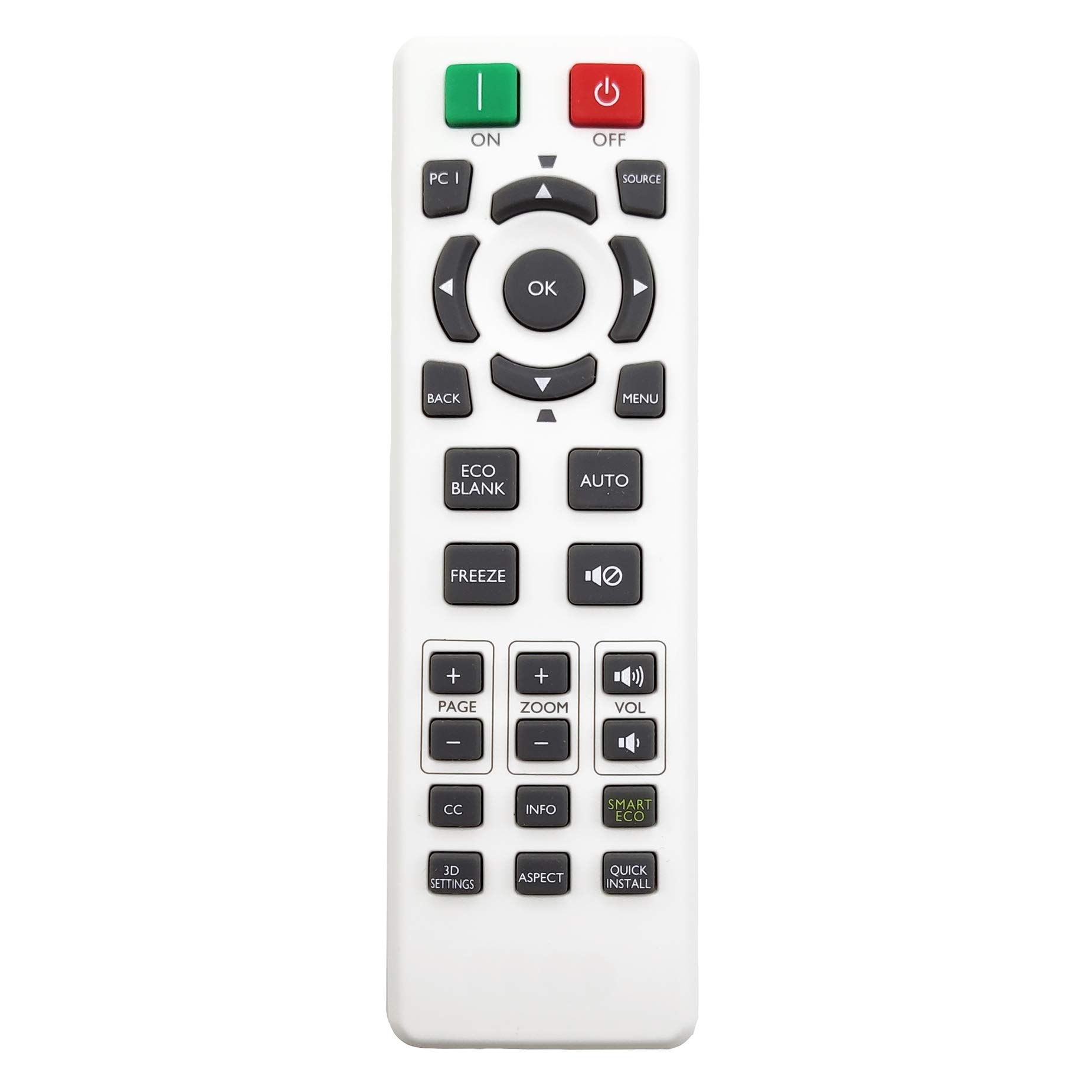 Leankle Remote Control 5J.JG706.001 for BenQ Projectors RCX013, MH530FHD, MH534, MH606w, MS521H, MS524AE, MS531P, MW526AE, MW533, MW605w, MX532P, MX604, MX604w, TH534, TW533, MS535A, MW535A, MH5353A