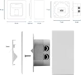deleyCON CAT6a Network Socket Set - 3x Fully Shielded RJ45 Ethernet Wall Plates view 5