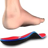 PCSsole Orthotic Arch Support Insoles Red Men 6.5-7 26cm Flat Feet Plantar