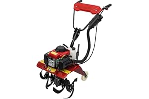 BFDIEEM 4-Stroke 63CC Gas Powered Tiller Cultivator Garden Yard Rototiller Tilling Tool Gas Tiller- Ideal for Garden, Lawn, Soil Cultivation, Weed & Digging