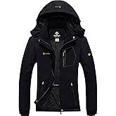 GEMYSE Women's Mountain Waterproof Ski Snow Jacket Rain Winter Jacket Coat Hooded Windproof Parka