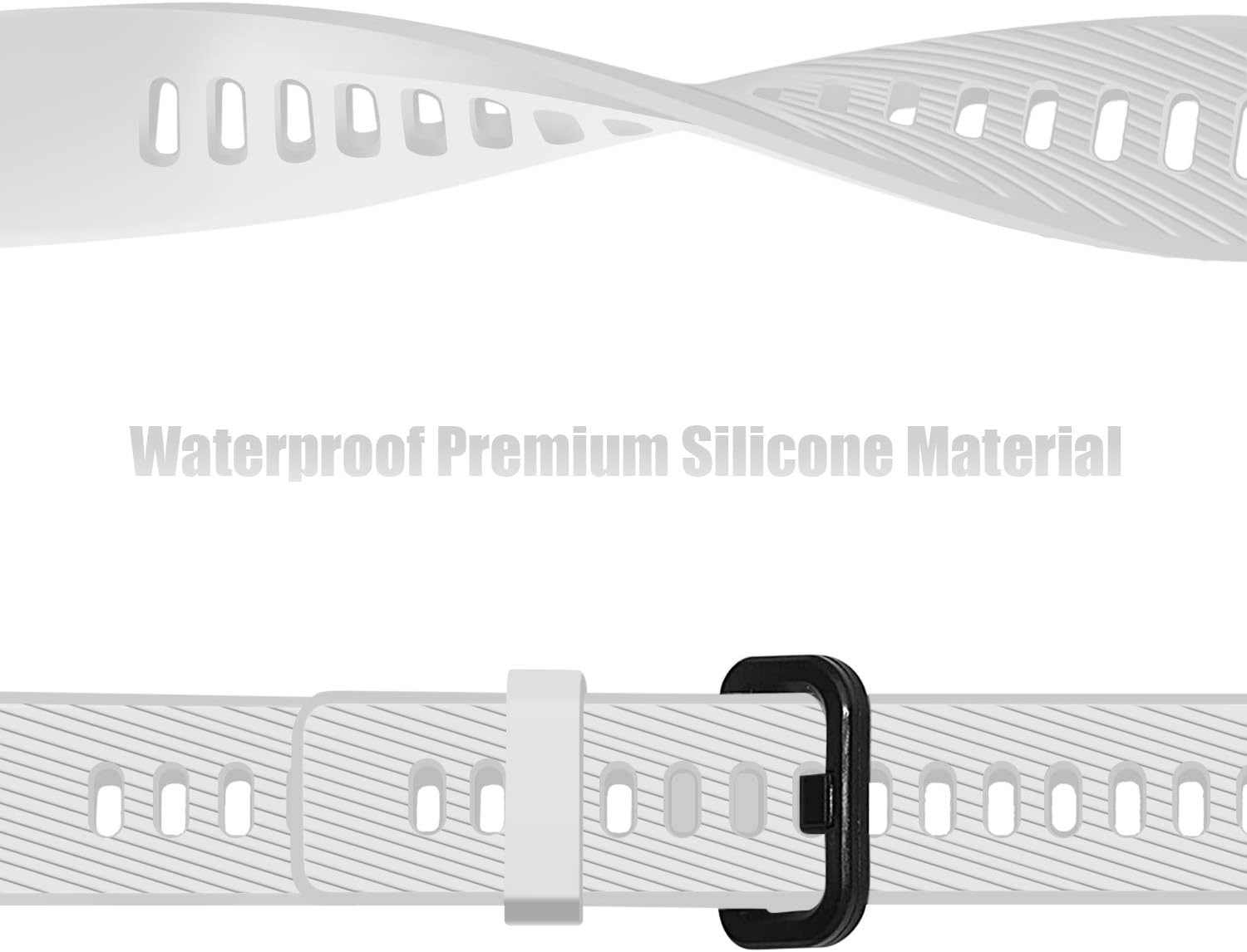 teyiwei White Soft Silicone Wrist Strap Compatible for Band 3 Pro Replacement Watch Band Bracelet Compatible with Band 4 Pro - Image 5