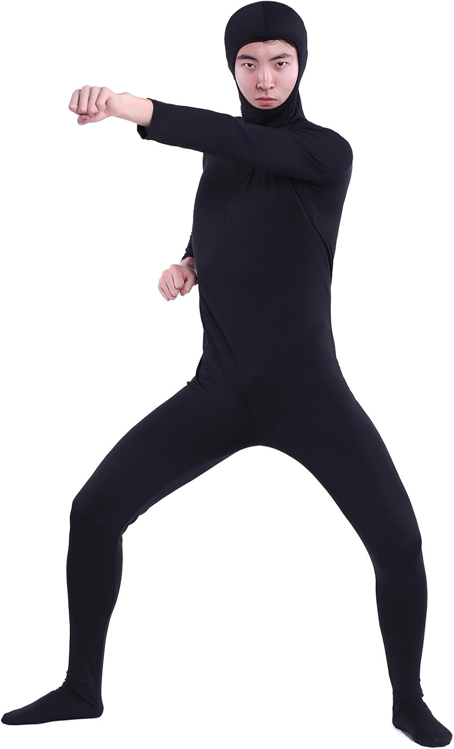 Amazon 顔部分が開いている 全身タイツ Ss03 2h コスチューム 黒色 メンズ Mサイズ コスプレ 仮装 通販