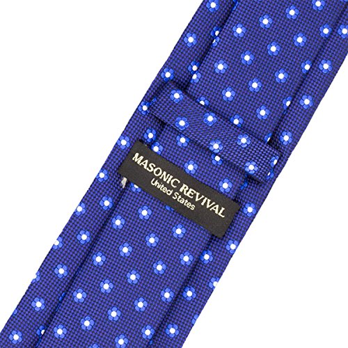Forget Me Not Necktie by Masonic Revival (Width: 3" Blue)