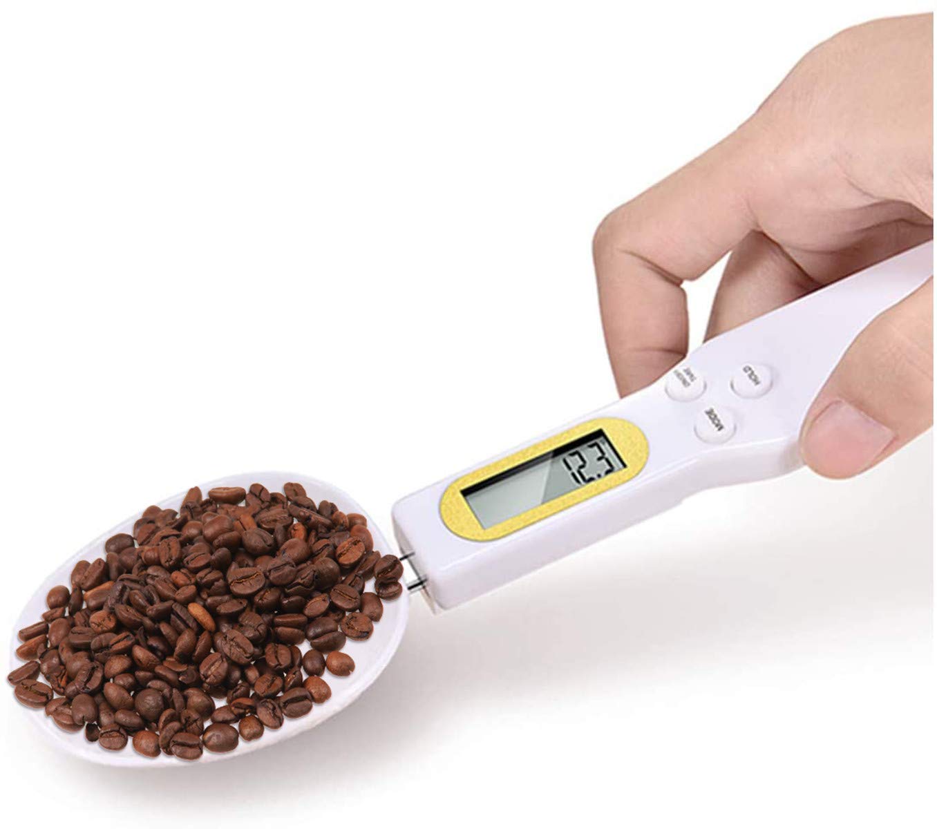 MNOMNN® Food Scale Spoon, Digital Kitchen Scale High Precision Small Scale with Tare Function Weighing and Measuring Dry Liquid Ingredient Milk Tea Flour Medicine 1.1lb/500g(0.1g)