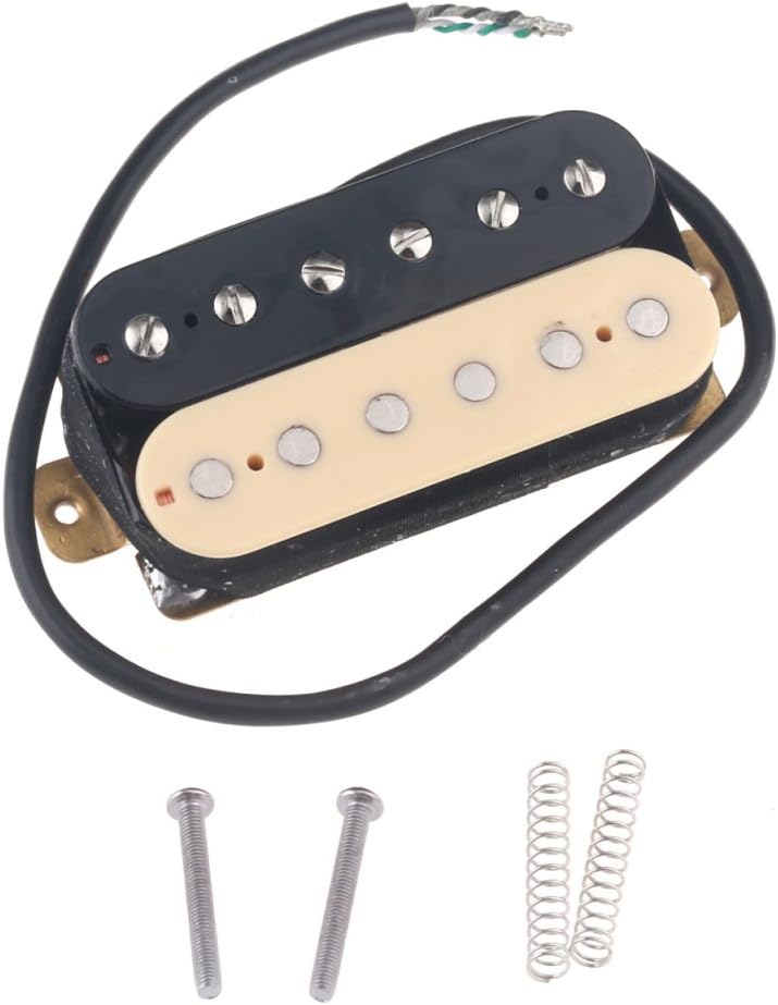 Musiclily 52mm Bridge and 50mm Neck Guitar Humbucker Double Coil Pickups for Electric Guitar,Zebra, Set zebra - Image 5