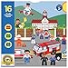 LP Toys Community Figures Set Compatible With Lego Duplo 16 Pieces - Includes Police Man, Pilot, Farmer, Construction Worker, Conductor, Nurse, Acrobat Girl, Female Zoo Keeper, Mom, Dad, And More
