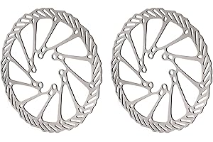 2Pc Bike Disc Brake Rotors - Lightweight Steel, Exceptional Heat Dissipation, Stable and Sturdy, Easy Installation, Suitable 