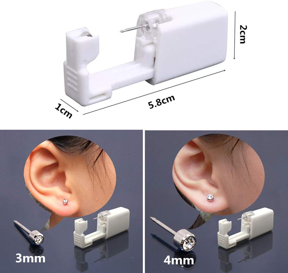 4Pcs Disposable Ear Piercing Tool Safety Asepsis Painless Piercing Guns