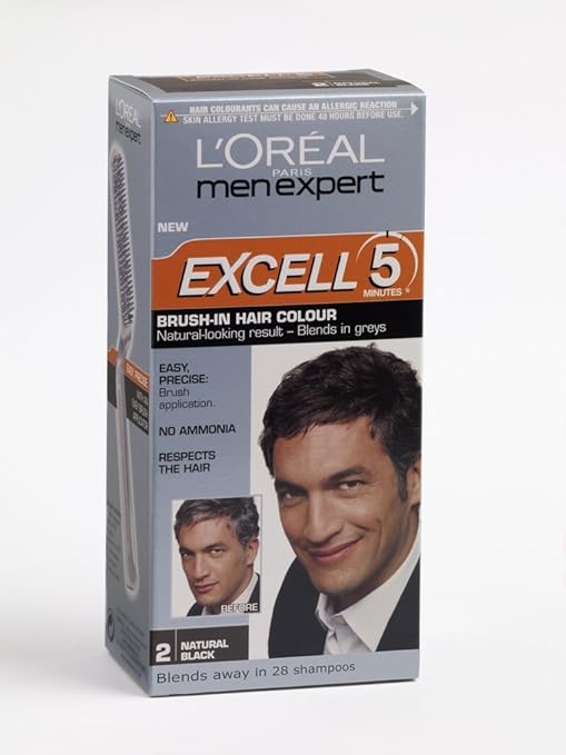 Loreal Excell 5 Minute Mens Hair Dye 2 Natural Black 35ml