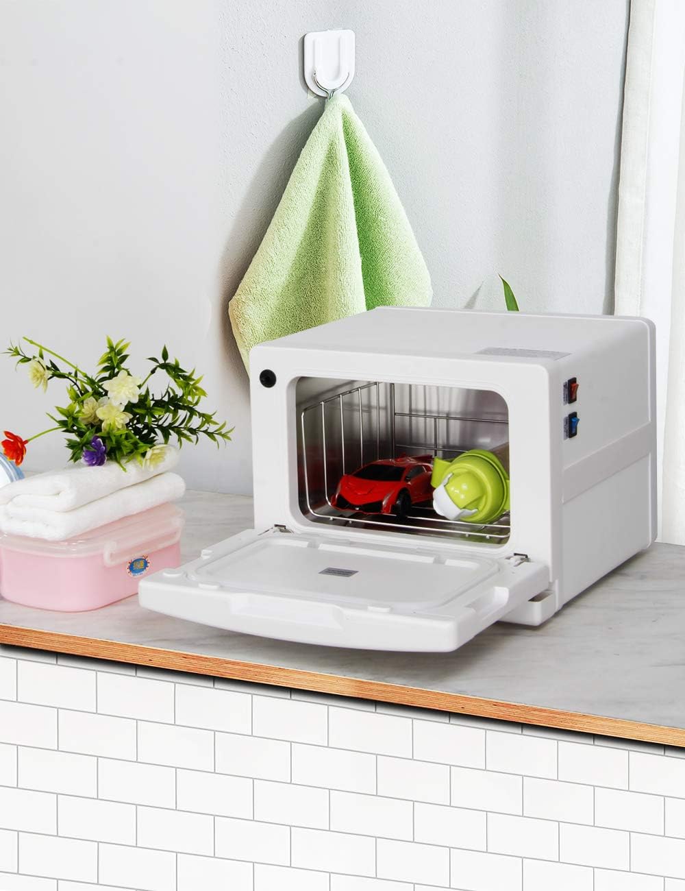 Nobranded Towel Heating Cabinet 8UV Small Mini Heater Cup Feeding Bottle Place Beauty Salon Home use: Home & Kitchen